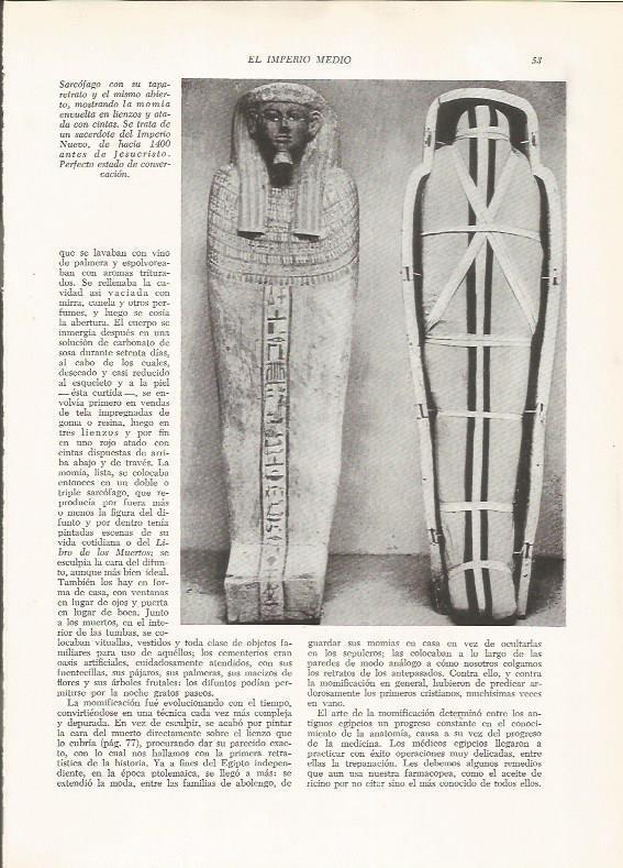 LAMINA HISTORIA 26155: Sarcofago del antiguo Egipto