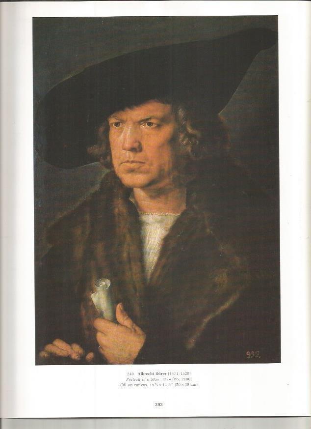 LAMINA PRADO 26118: Retrato de un hombre, por A. Durer