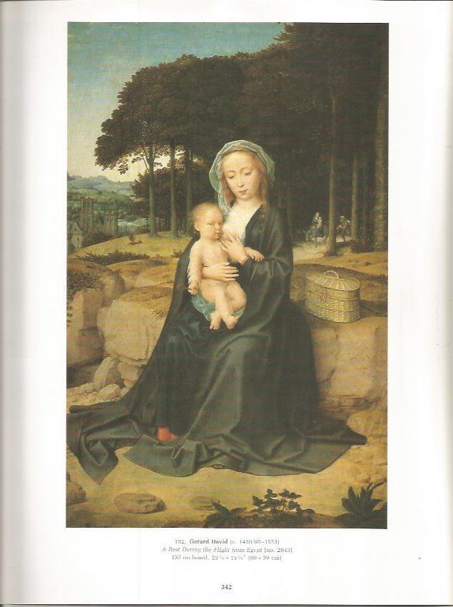 LAMINA PRADO 26095: Descaso en la huida a Egipto, por Gerard David