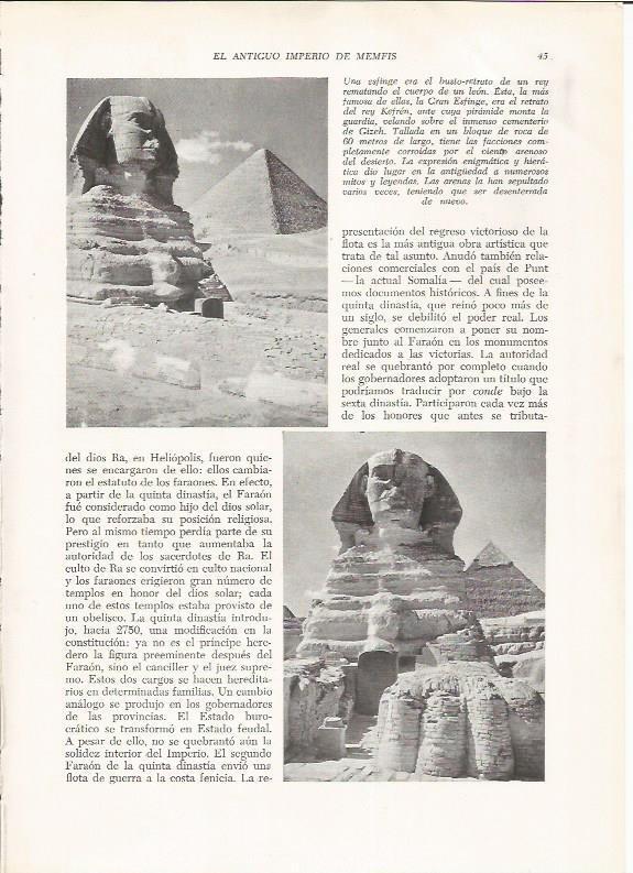LAMINA HISTORIA 26151: La esfinge de Giza, Egipto