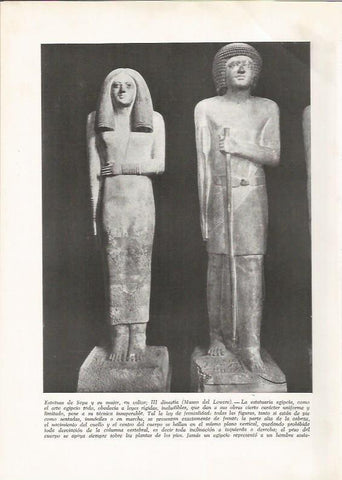 LAMINA HISTORIA 26149: Estatua de Sepa y su mujer