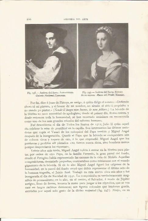 LAMINA 26823: Autorretrato y retrato de su esposa, por Andrea del Sarto