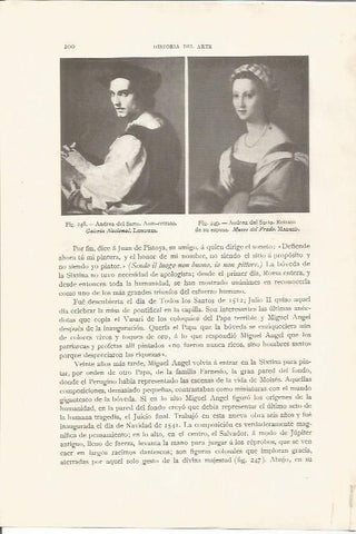 LAMINA 26823: Autorretrato y retrato de su esposa, por Andrea del Sarto
