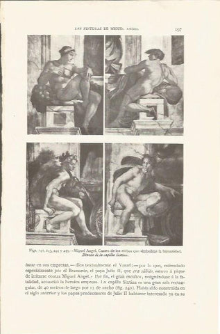 LAMINA 26822: Efebos de la Capilla Sixtina del Vaticano