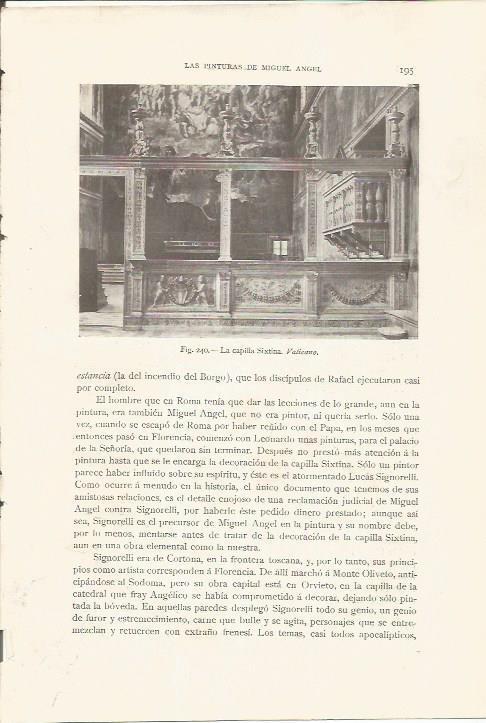 LAMINA 26820: Detalle de la Capilla Sixtina del Vaticano