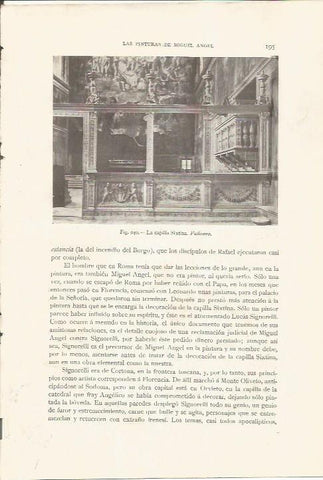 LAMINA 26820: Detalle de la Capilla Sixtina del Vaticano