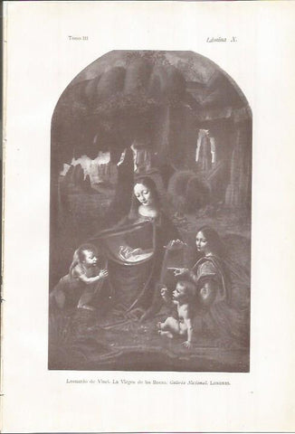 LAMINA 26810: La Virgen de las Rocas, por Leonardo da Vinci