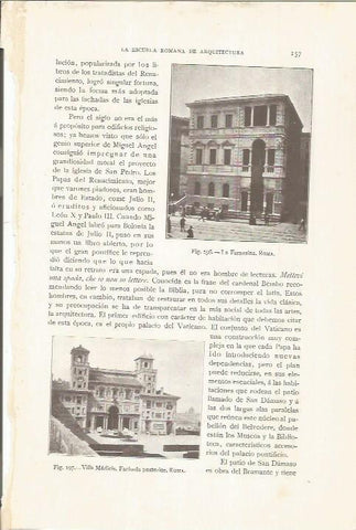 LAMINA 26804: La Farnesina y Villa Medicis, en Roma