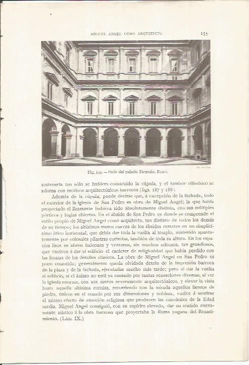 LAMINA 26802: Patio del palacio Farnesio de Roma