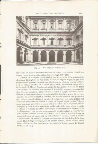 LAMINA 26802: Patio del palacio Farnesio de Roma