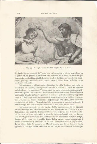 LAMINA 26826: Coronacion de la Virgen, por Corregio