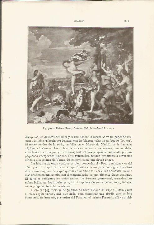 LAMINA 26844: Baco y Ariadna, por Tiziano