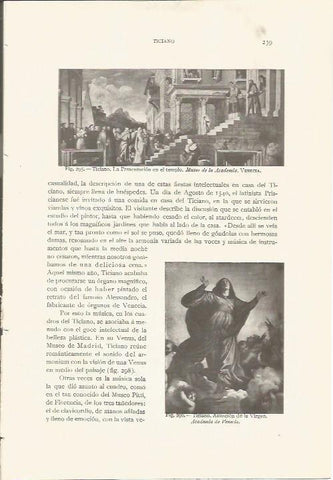 LAMINA 26842: La Presentacion en el Templo y Asuncion de la Virgen, por Tiziano