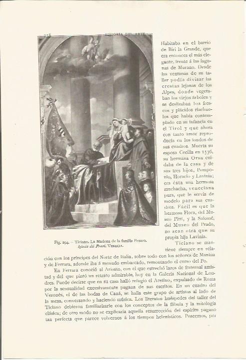 LAMINA 26841: La Madona de la familia Pesaro, por Tiziano