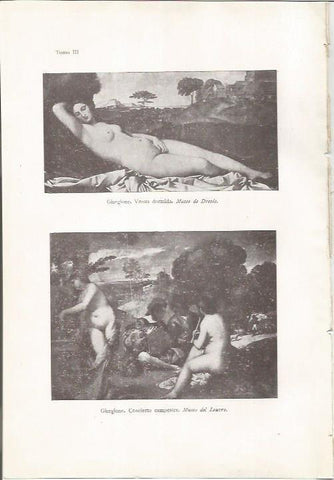 LAMINA 26837: Venus dormida y  Concierto campestre, por Giorgione