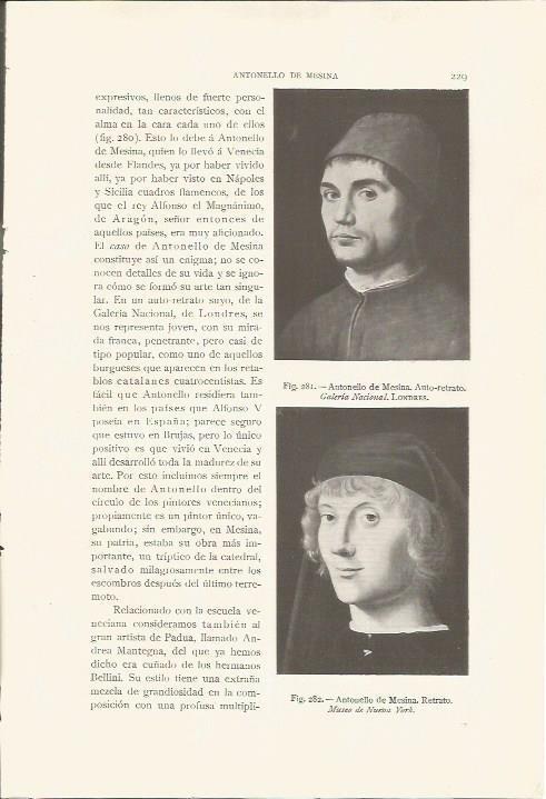 LAMINA 26835: Autorretrato y retrato, por Antonello de Mesina