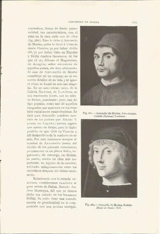 LAMINA 26835: Autorretrato y retrato, por Antonello de Mesina