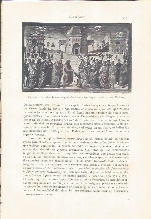LAMINA 26794: Jesus entregando las llaves a San Pedro, por Perugino
