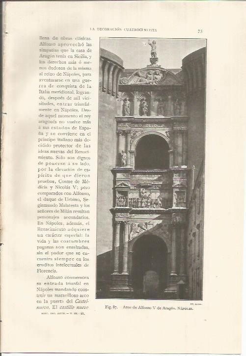 LAMINA 26761: Arco de Alfonso V de Aragon en Napoles