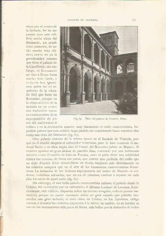 LAMINA 26760: Patio del Palacio de Venecia en Roma