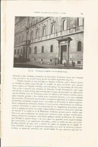 LAMINA 26759: Palacio de la Cancilleria en Roma