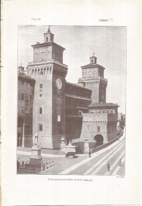 LAMINA 26758: Vista del Castillo del Este en Ferrara