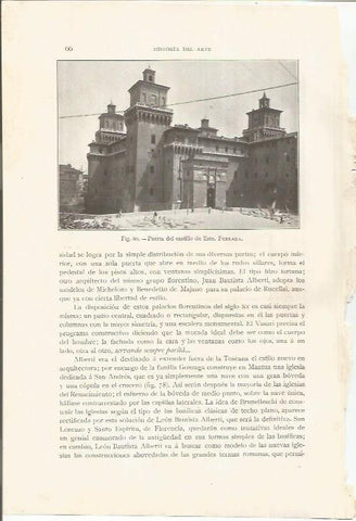 LAMINA 26756: Puerta del Castillo del Este en Ferrara
