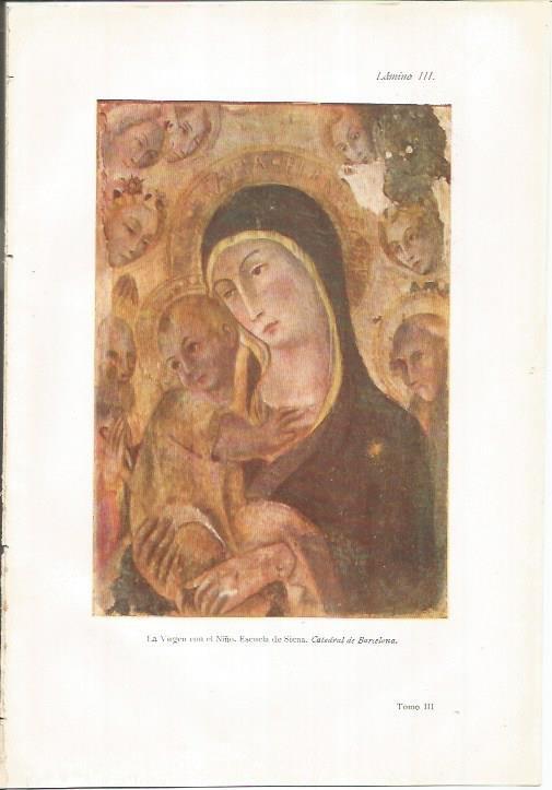 LAMINA 26748: La Virgen con el Niño, de la Escuela de Siena