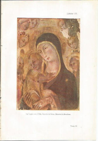 LAMINA 26748: La Virgen con el Niño, de la Escuela de Siena