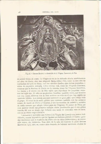 LAMINA 26744: La Asuncion de la Virgen, por Simone Martini