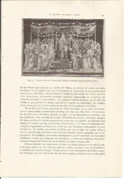 LAMINA 26743: Virgen del Consejo municipal, por Simone Martini