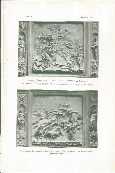 LAMINA 26764: Relieves de las puertas del Baptisterio de Florencia