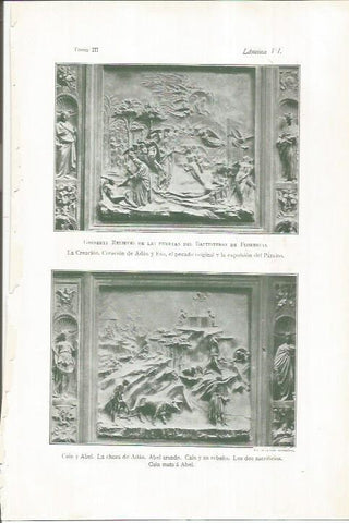 LAMINA 26764: Relieves de las puertas del Baptisterio de Florencia