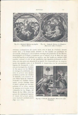 LAMINA 26792: Madona con Angeles y Madona del Magnificat, por Botticelli