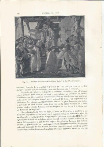 LAMINA 26791: Adoracion de los Magos, pro Botticelli