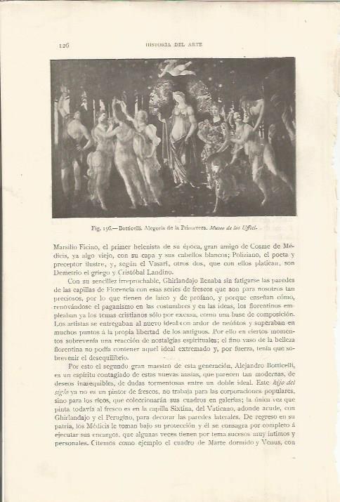 LAMINA 26789: Alegoria de la Primavera, por Botticelli