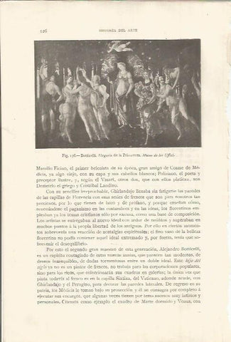 LAMINA 26789: Alegoria de la Primavera, por Botticelli