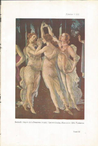 LAMINA 26788: Detalle de la Alegoria de la Primavera, por Botticelli