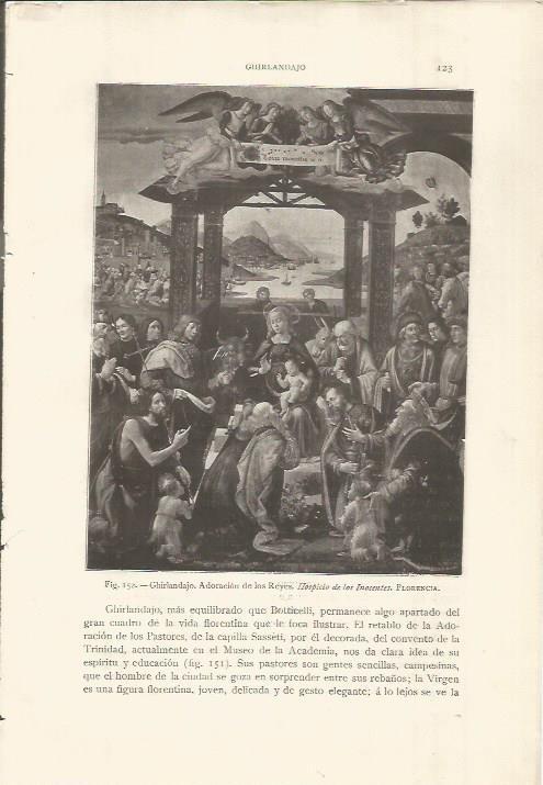 LAMINA 26787: Adoracion de los Reyes, por Ghirlandajo