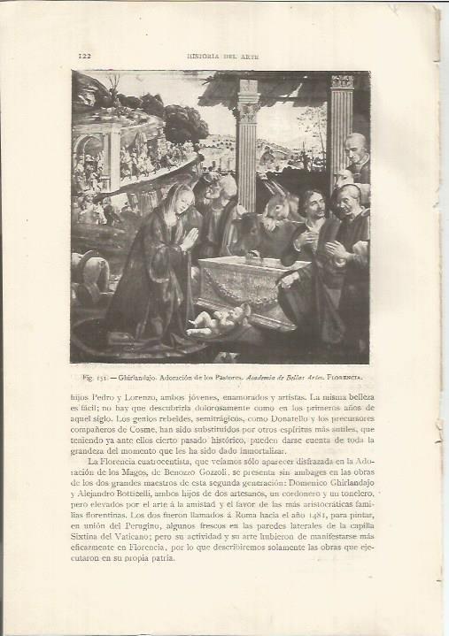 LAMINA 26786: Adoracion de los Pastores, por Ghirlandajo