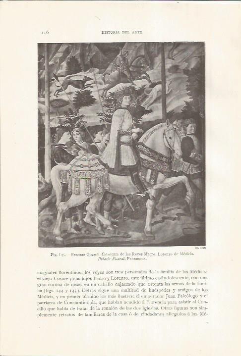LAMINA 26783: Cabalgata de los Reyes Magos, por B. Gozzoli