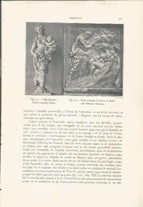 LAMINA 26771: Esculturas de Della Quercia en Siena y Bolonia