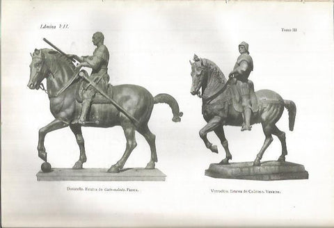 LAMINA 26769: Estatua de Gata-melada y de Colleone, por Donatello