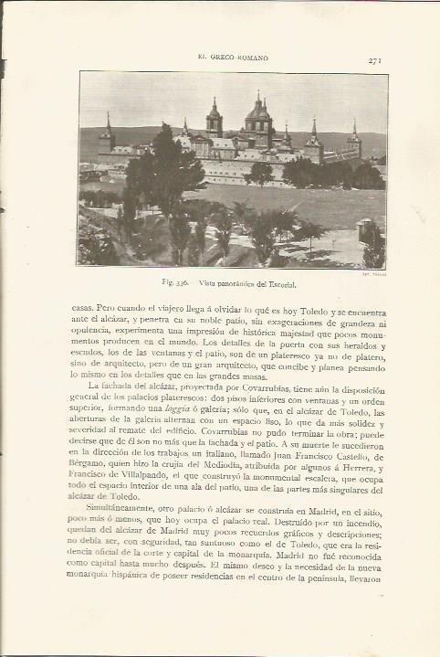 LAMINA 26857: Vista de El Escorial