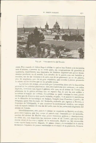 LAMINA 26857: Vista de El Escorial