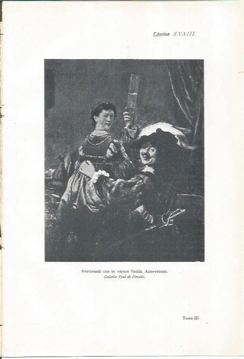 LAMINA 26949: Rembrandt con su esposa Saskia