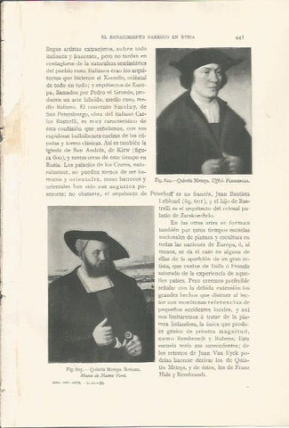 LAMINA 26947: Uffici y Retrato, por Quintin Metsys