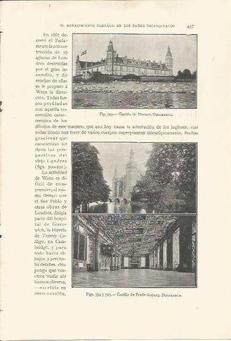 LAMINA 26944: Castillo de Elsenor y Castillo de Frederiksborg, Dinamarca 
