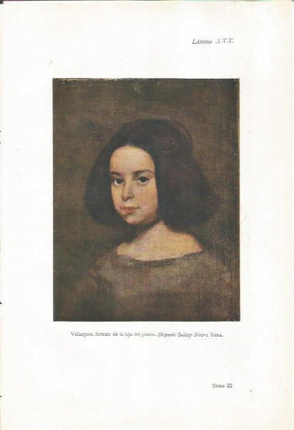 LAMINA 26936: Retrato de la hija del pintor, por Velazquez