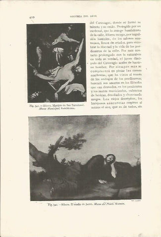 LAMINA 26932: Martirio de San Bartolome y El sueño de Jacob, por Ribera